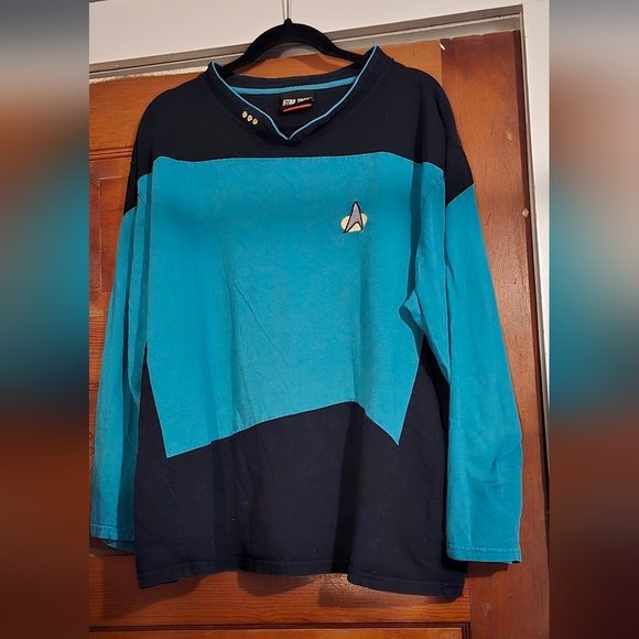 Robe Factory Star Trek Blue and Black Long Sleeve Shirt - Picture 1 of 4